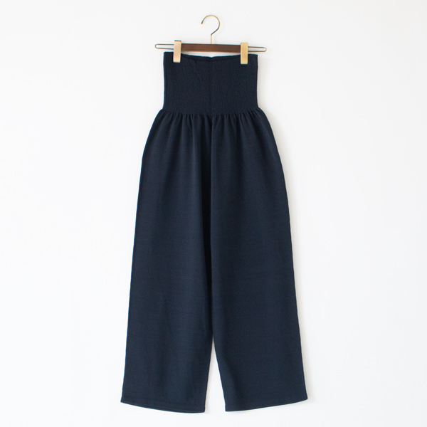 おなかをつつむ のびるニットワイドパンツ(DARK NAVY) おなかをつつむ のびるニットワイドパンツ(DARK NAVY)