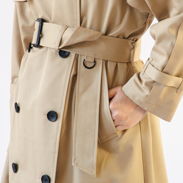 あえてピンなし、穴なしに作ったベルト。ポケットも。(ベージュ)