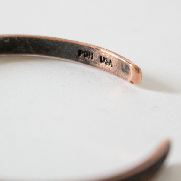 端部の内側に刻印が入っています。(COPPER-M) 端部の内側に刻印が入っています。(COPPER-M)
