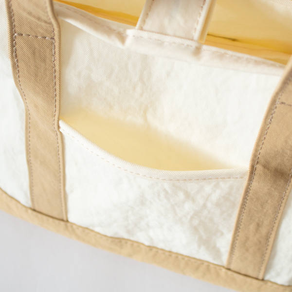 フロントにポケット(BEIGE BICOLOR)