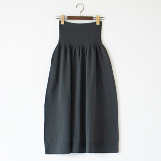 おなかをつつむ  のびるニットロングスカート ポケット付き