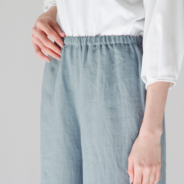 ウエストは細めのゴム入り(身長160cm・BLUE GREEN) ウエストは細めのゴム入り(身長160cm・BLUE GREEN)