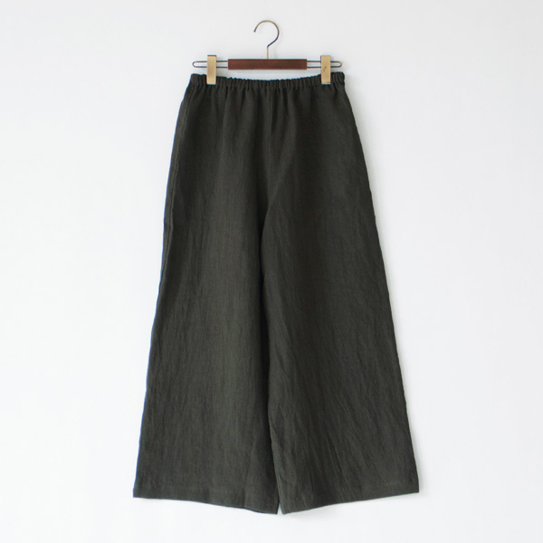 ベルギーリネン リネンイージーパンツ(ペチパンツ)(CHARCOAL) ベルギーリネン リネンイージーパンツ(ペチパンツ)(CHARCOAL)