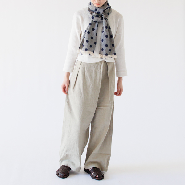 水玉大グレー紺