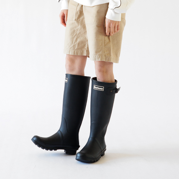 レインブーツ barbour bede tall welly(black)
