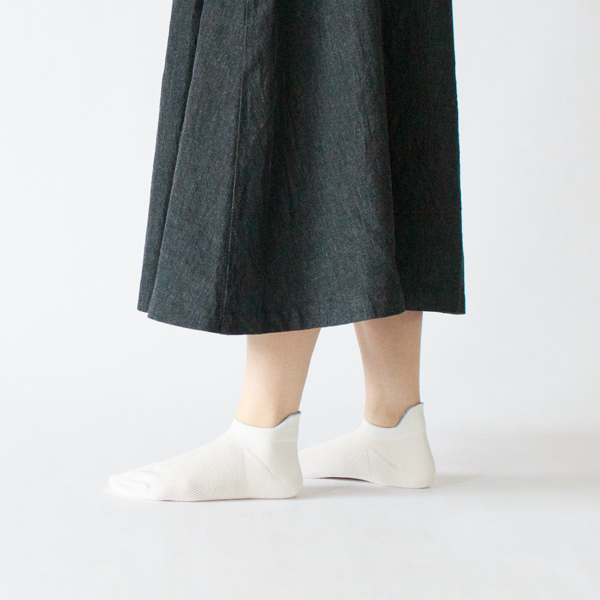 クールメッシュ・スニーカー メンズソックス(オフホワイト)