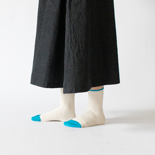 コットンリブ・ミドルクルー レディースソックス(オフホワイト) コットンリブ・ミドルクルー レディースソックス(オフホワイト)