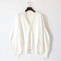 和紙コットン スムースニットカーディガン