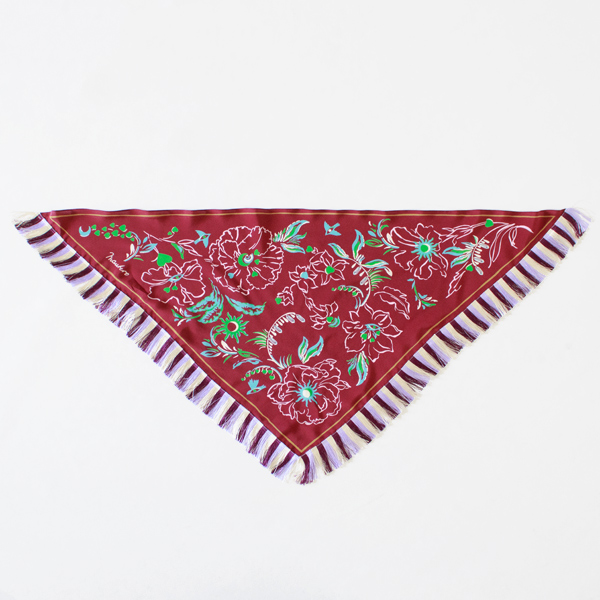 MANTERO スカーフ　RED/BURGUNDY