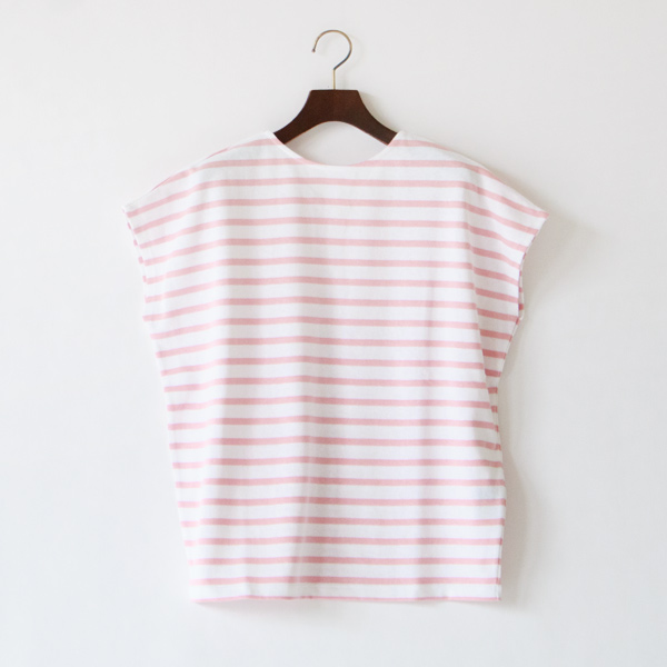 リバーシブルショートスリーブ(BLANC/PINK）
