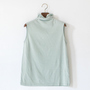 Cotton Belgian Linen Jersey High Neck Sleeveless Top