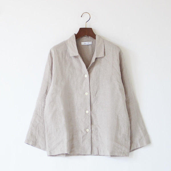 フレンチリネン パジャマ上下セット(GREY) フレンチリネン パジャマ上下セット(GREY)