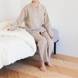 AL　リネンパジャマ上下セットArte pura アルテプラ高級ブランド フレンチリネン パジャマ上下セット／ZUTTO（ズット）｜愛着を持って