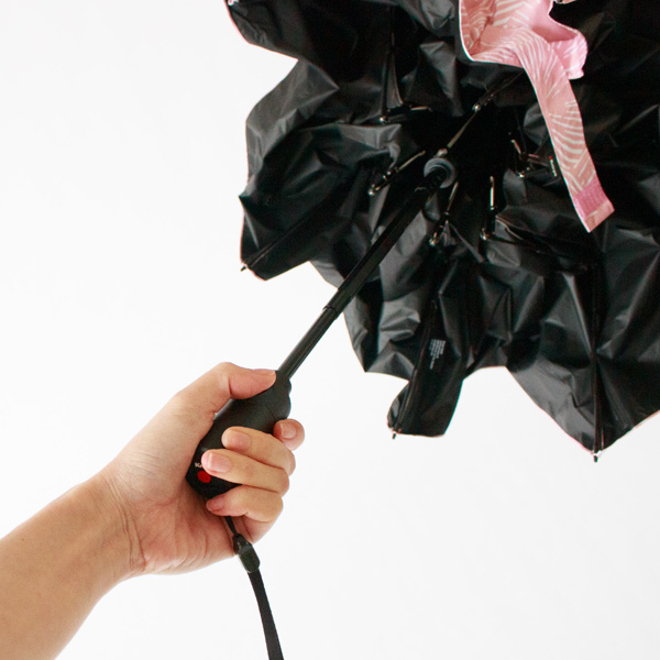 このボタンを押すことで傘が開閉します(Rose) このボタンを押すことで傘が開閉します(Rose)