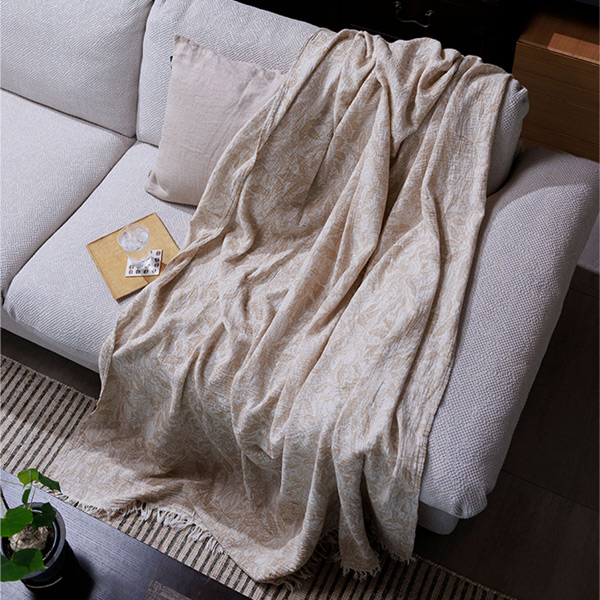 コットンスロー（140×200） フルーツ(ベージュ)