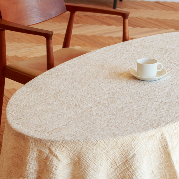 爽やかな夏のテーブルクロスにも(ベージュ)
