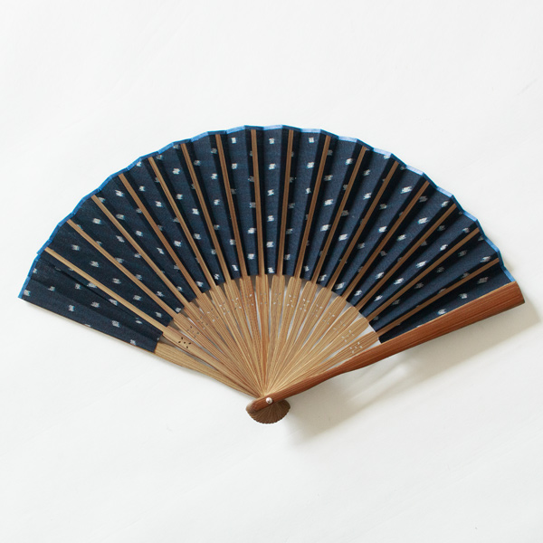 かすり扇子(蛍雪)裏面 かすり扇子(蛍雪)裏面