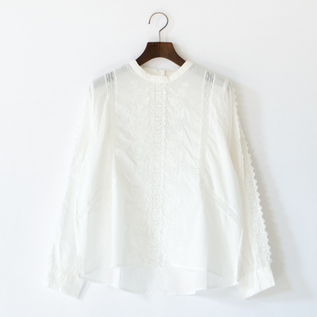 Leaves lace blouse