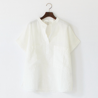 リネンポケット付きプルオーバー JULIE