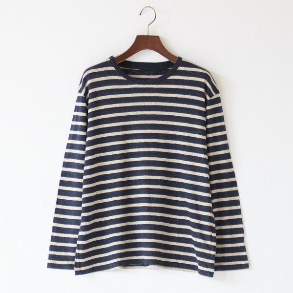 ボーダー長袖Tシャツ(NAVY)