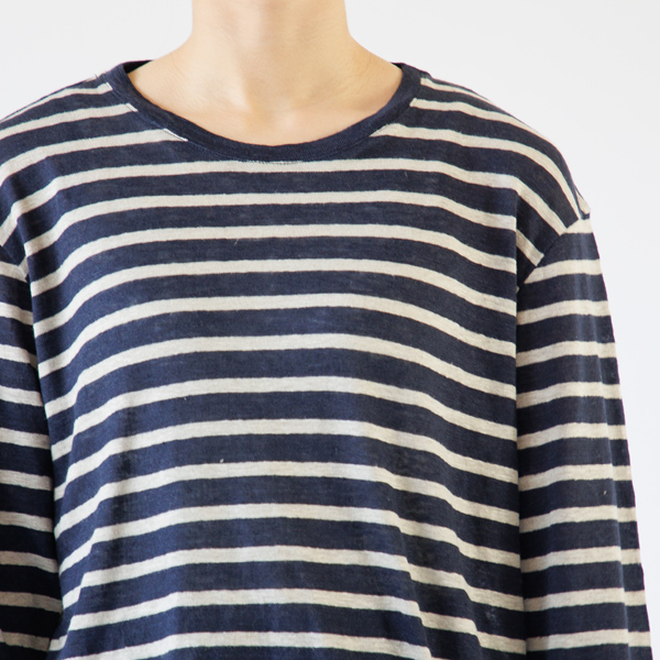 上品な印象のボーダー(身長160cm・NAVY)