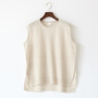 リネンクルーネックニットベスト