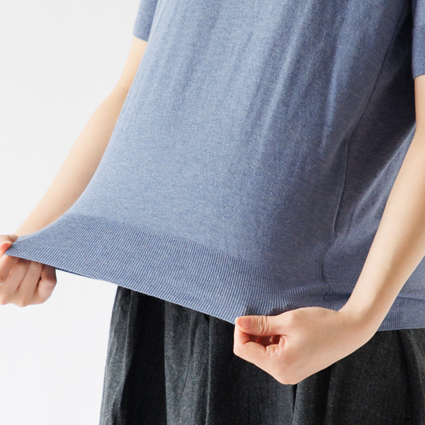 裾はリブ仕様(身長163cm・BLUE)
