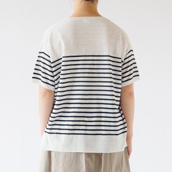 身長163cm・WHT×NB.NAVY