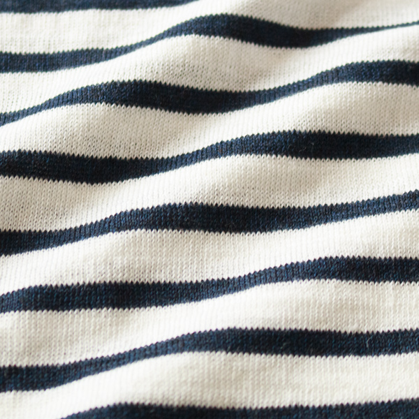 ホワイトとネイビーの優しいボーダー(WHT×NB.NAVY)