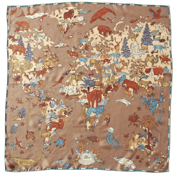 シルクスカーフ 70×70(ATLAS)