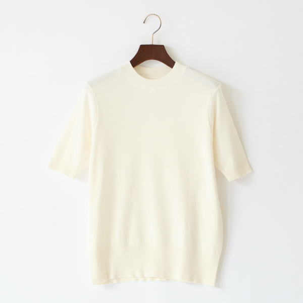 クルーネック5分袖ニットソー(PANNA)