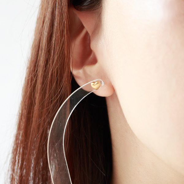 キャッチレスピアス AMITY（Heartlet Gold）