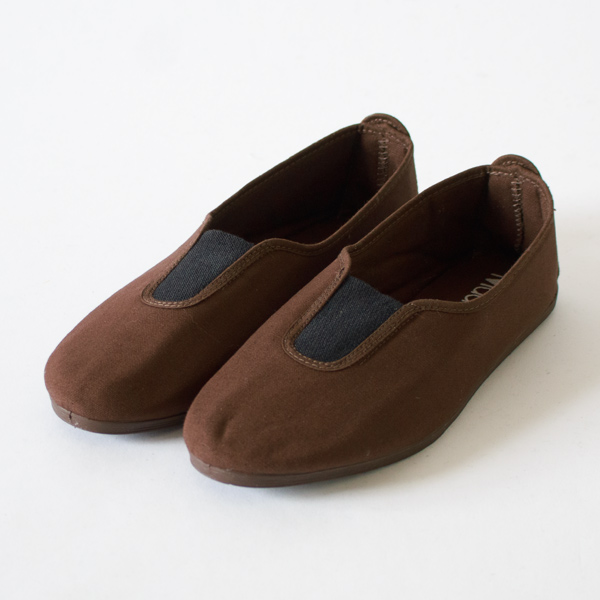 キャンバススリッポン　DK BROWN