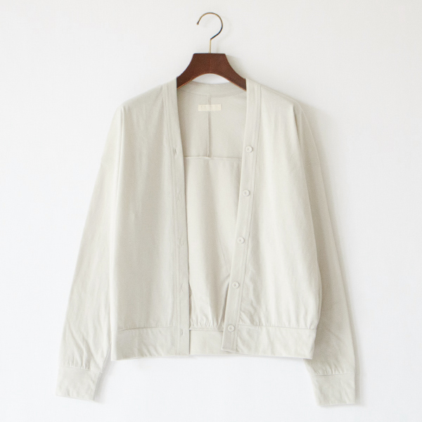 ワイドバインダーVネックカーディガン（Light Grey）