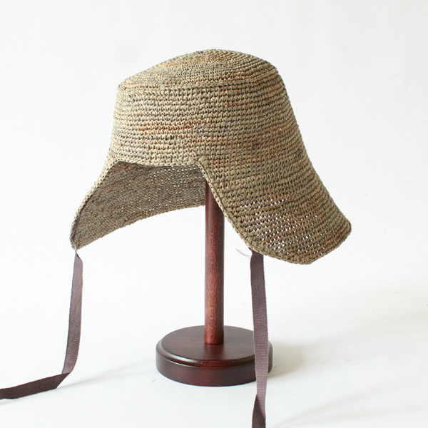 ラフィアハット adam(Grey)