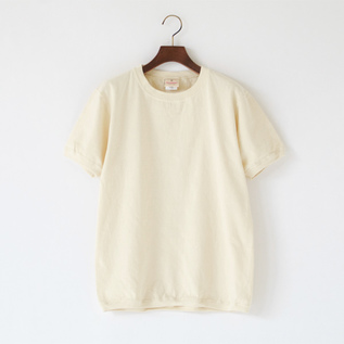 CREW NECK SHORT SLEEVE TSHIRTS CREAM