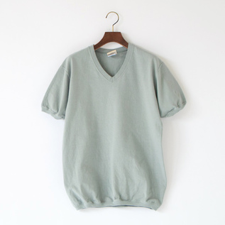 V NECK SHORT SLEEVE TSHIRTS GREEN GREY