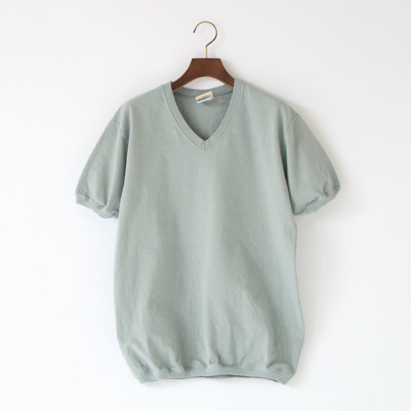 Vネック ショートスリーブTシャツ GREEN.GREY