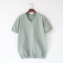 Vネック ショートスリーブTシャツ GREEN.GREY