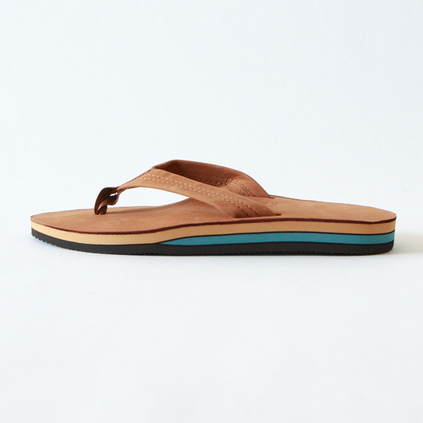 ダブルレイヤーレザーサンダル Mens TAN ダブルレイヤーレザーサンダル Mens TAN