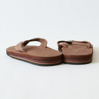 ダブルレイヤーレザーサンダル Mens EXPRESSO ／RAINBOW SANDALS