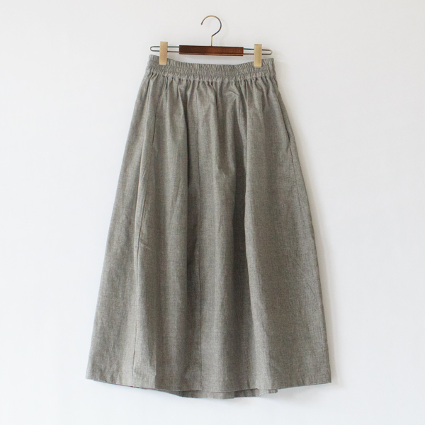 遠州ドビークロスコットン バルーンスカート(GREY)