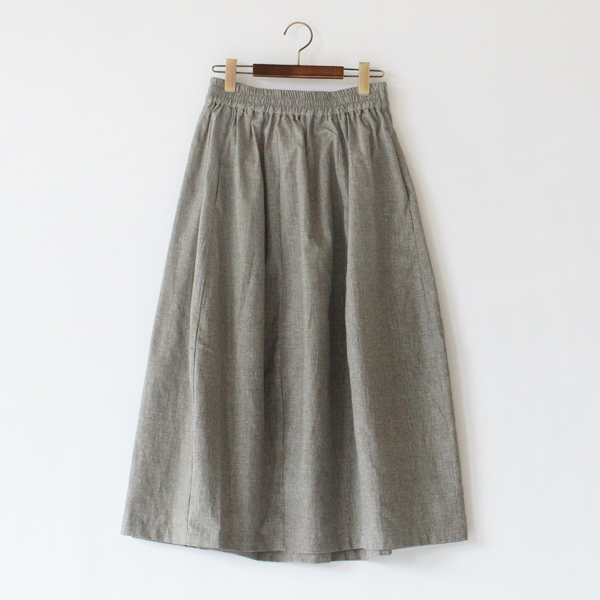 遠州ドビークロスコットン バルーンスカート(GREY)