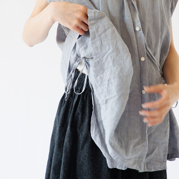 紐を結んでカシュクールに(身長160cm・BLUE GRAY) 紐を結んでカシュクールに(身長160cm・BLUE GRAY)
