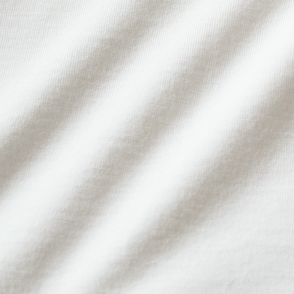 60番手の双糸で編み上げたサイロ天竺素材を使用(WHITE) 60番手の双糸で編み上げたサイロ天竺素材を使用(WHITE)