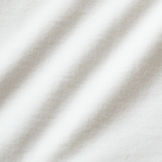 60番手の双糸で編み上げたサイロ天竺素材を使用(WHITE)