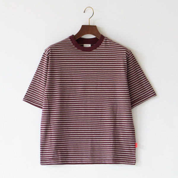 クラシックボーダークルーネックTシャツ(PURPLE)