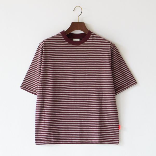 クラシックボーダークルーネックTシャツ(PURPLE)