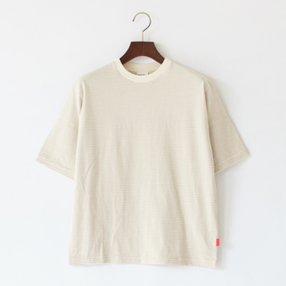 ナローボーダー　クルーネック半袖Tシャツ