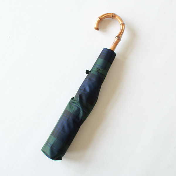 【別注】細巻折りたたみ傘　Forest Tartan（寒竹）